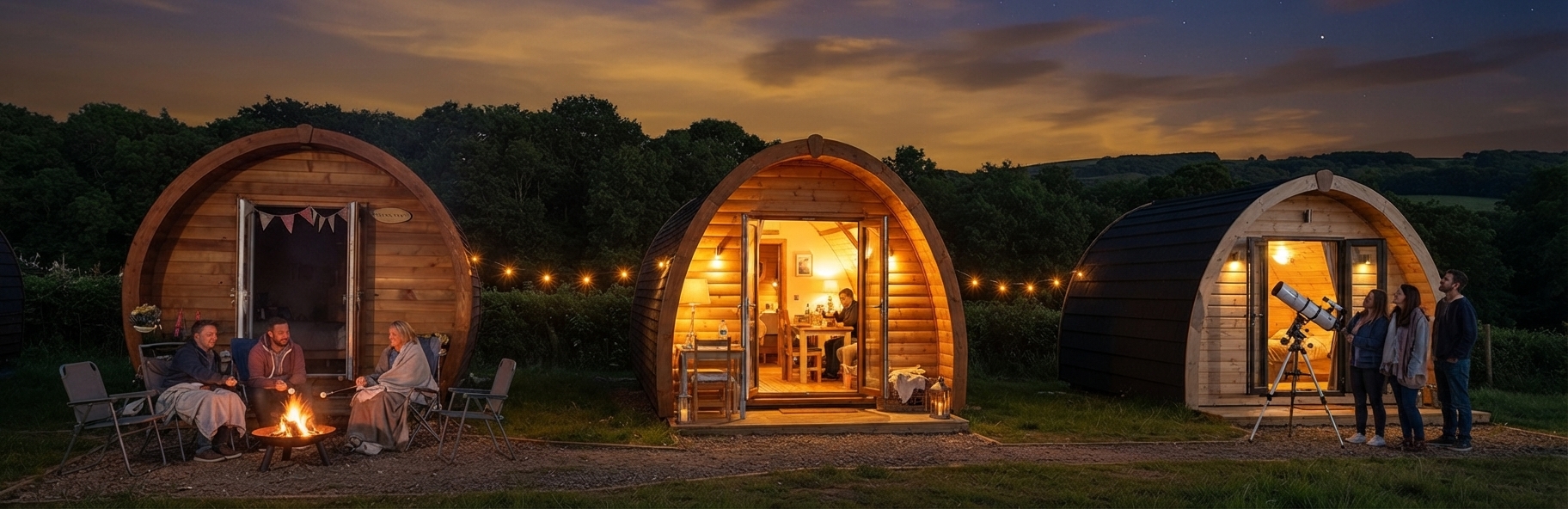 Traditional Lake District stone cottage and a timber glamping lodge on the same Cumbrian farmstead
